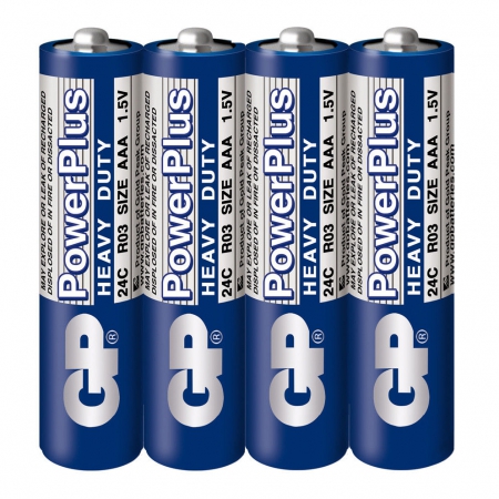Элемент питания (батарейки) солевые "GP" Powerplus 24G AAA 4шт в пленке /009/