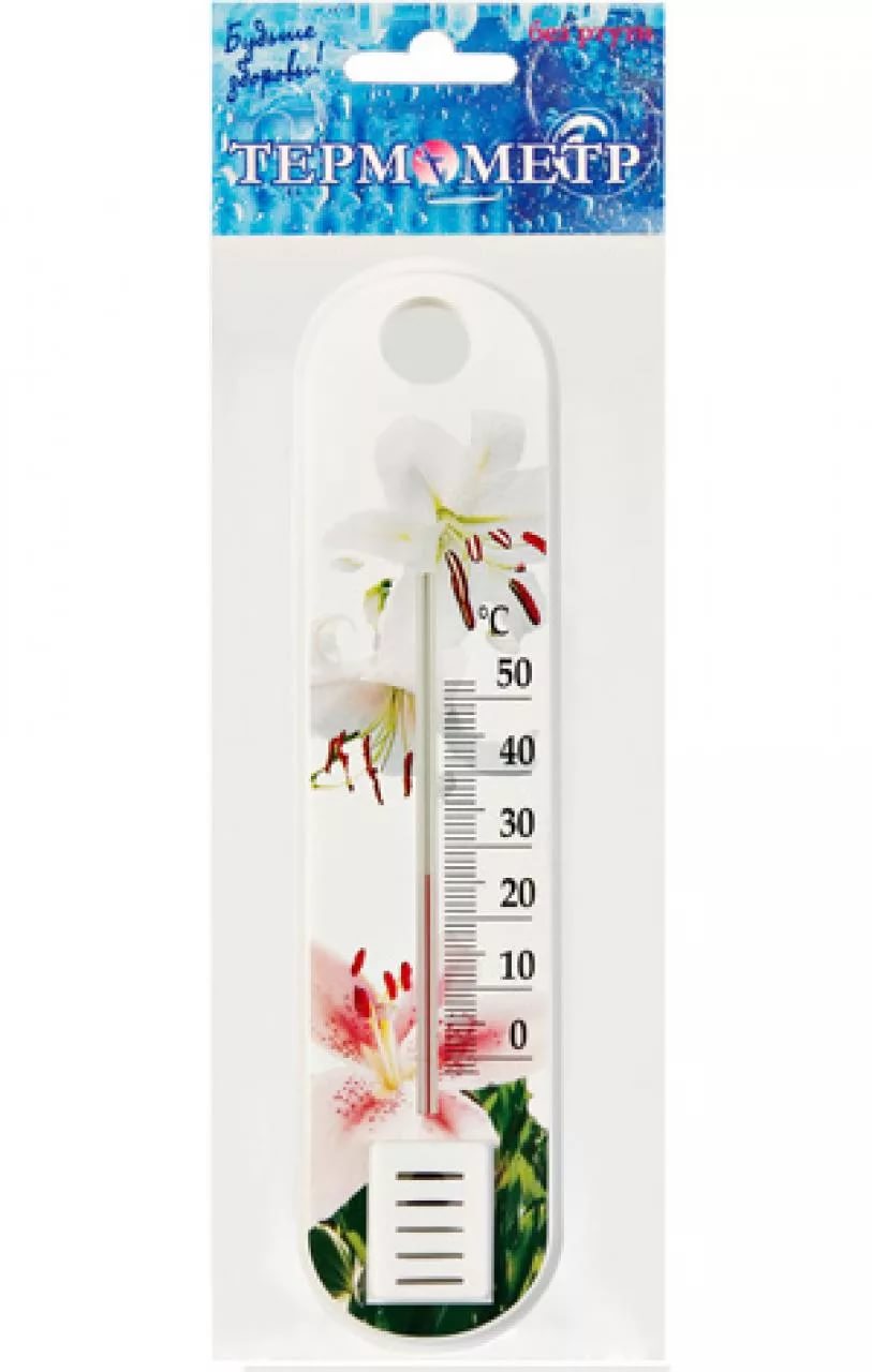 Термометр цветок П-1 комнатный в пакете 100655