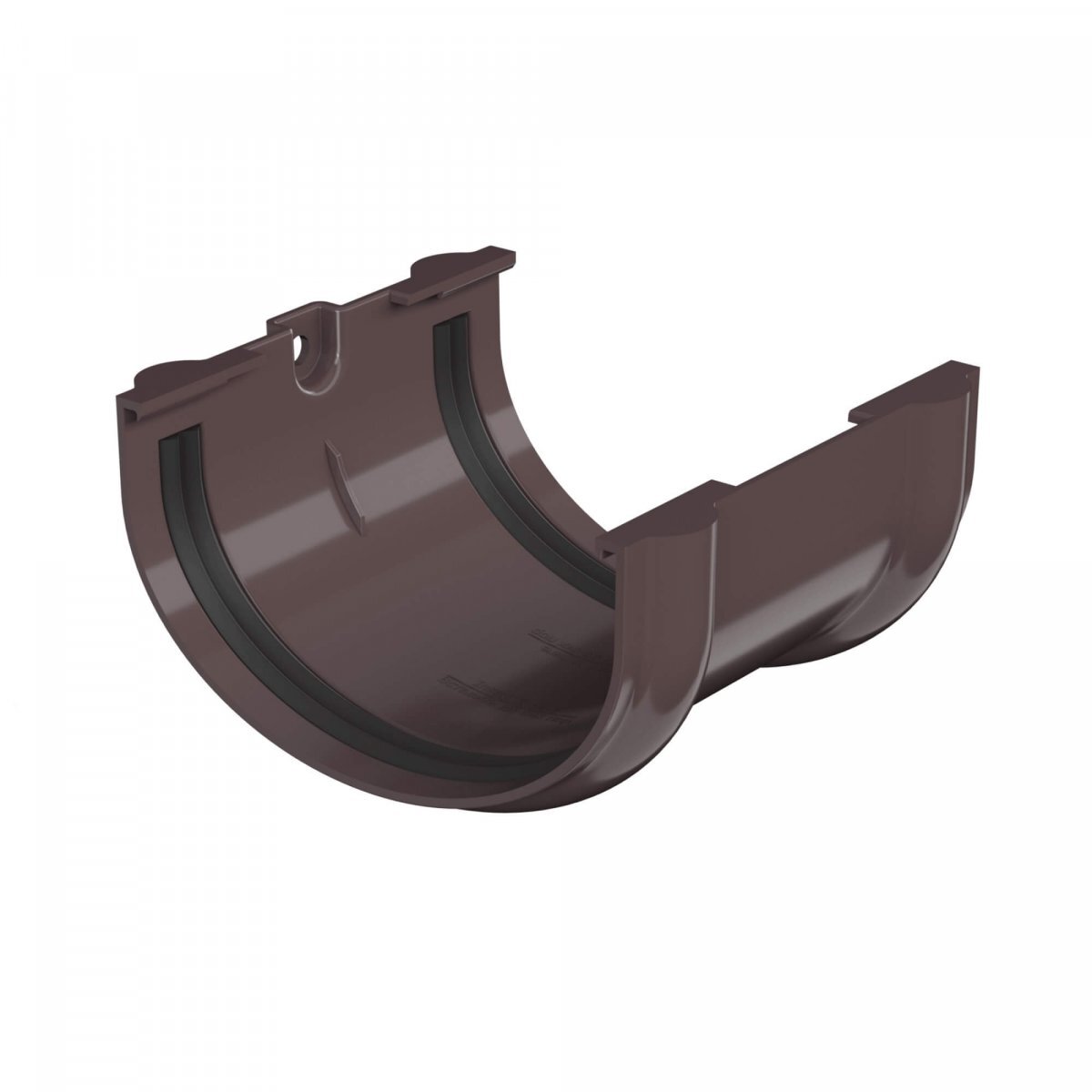 Соединитель желоба ТехноНИКОЛЬ D120мм пластик темно-коричневый