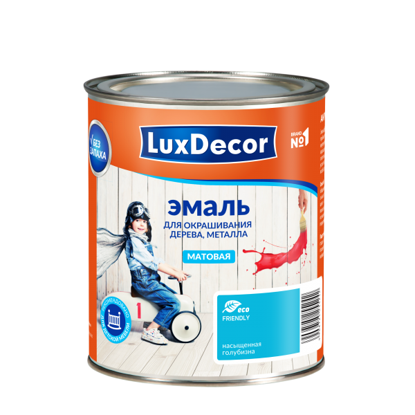 Эмаль акриловая LuxDecor матовая кофе Latte 0,75л