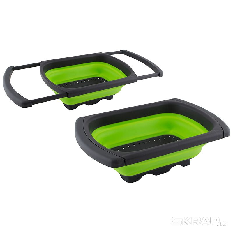 Дуршлаг MALLONY FRUTTI складной с выдвижными ручками