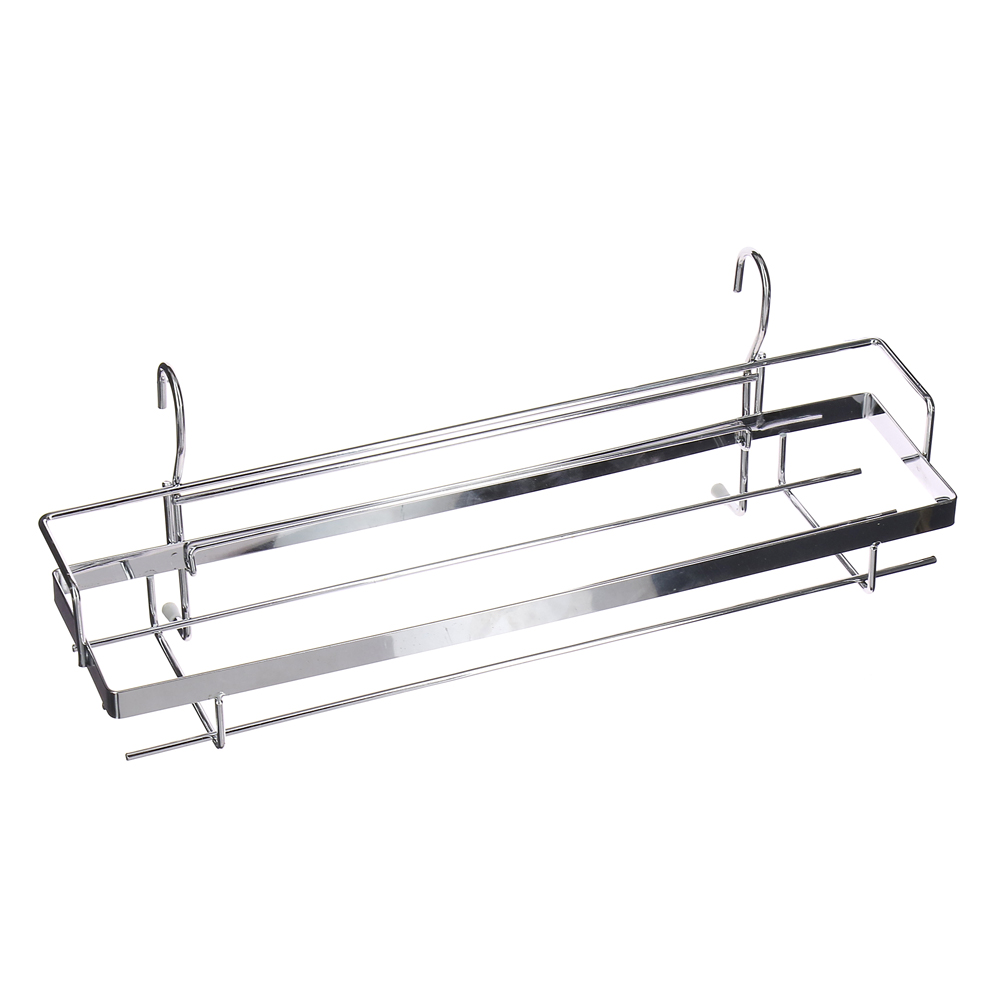 Полка металл. Мультидом 38х9х14см для специй навесная на рейлинг AN52-128