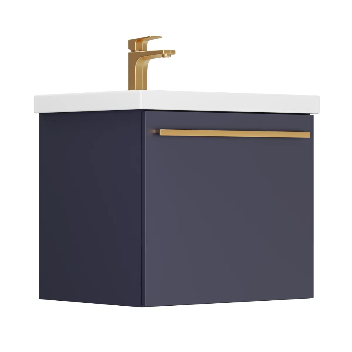 Тумба GRADEONIKA "Калипсо" подвесная черника с умывальником COMO 60 4834848348- купить в АПлайн