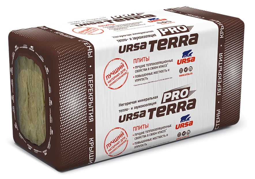 Утеплитель "Ursa" TERRA 34 PN PRO 1000х610х50мм / 4,88м2 - 0,244м3 / 8 плит / 2095961