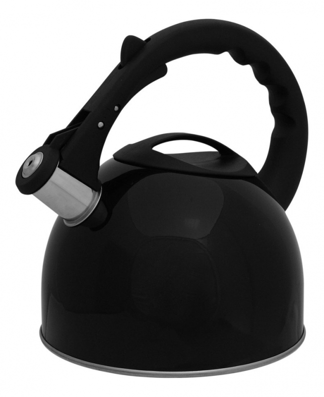 Чайник нерж. Mallony 2,5л чёрный со свистком MAL-042-N 910088