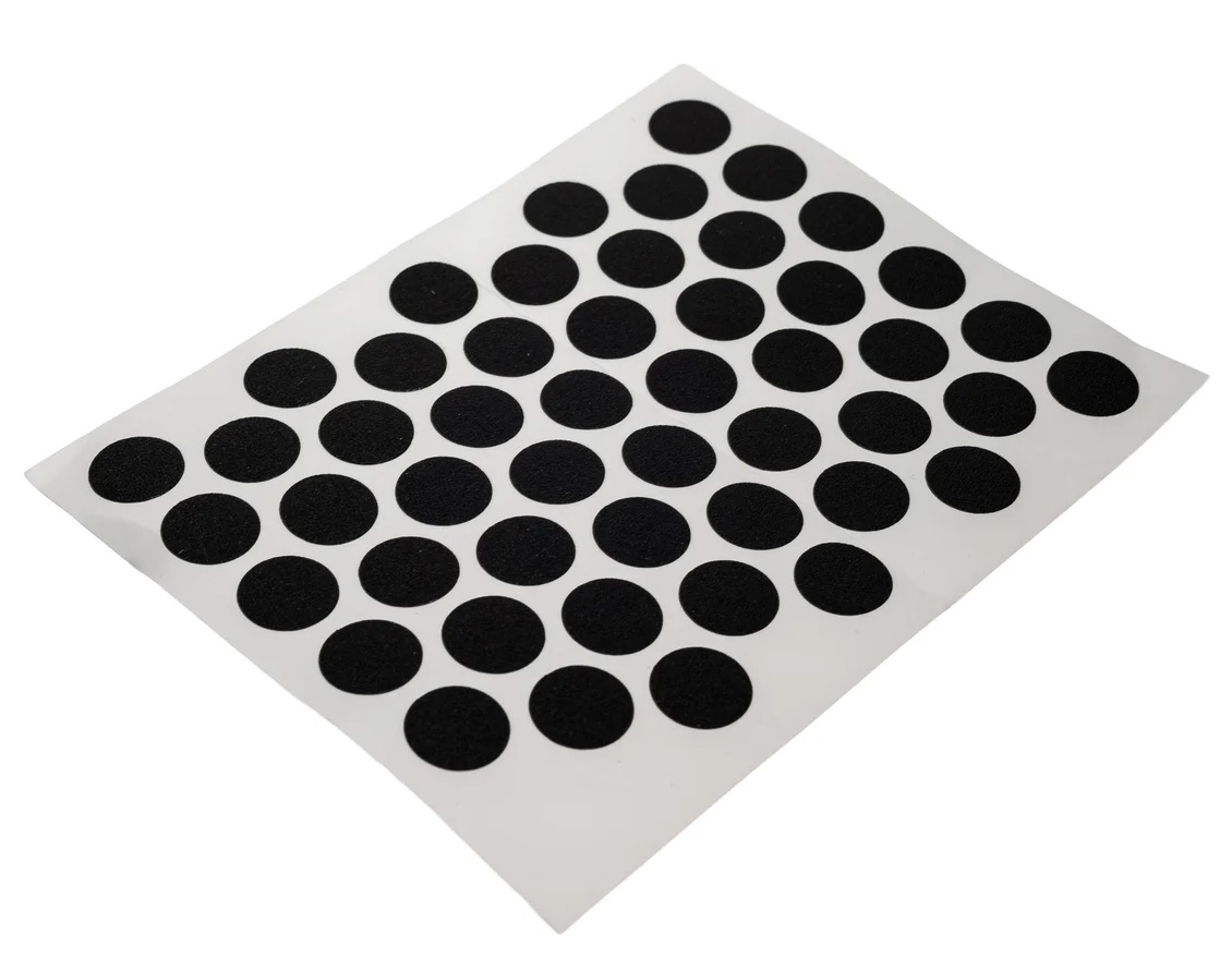 Заглушка - самоклейка 14мм черный (54шт) BISKREP