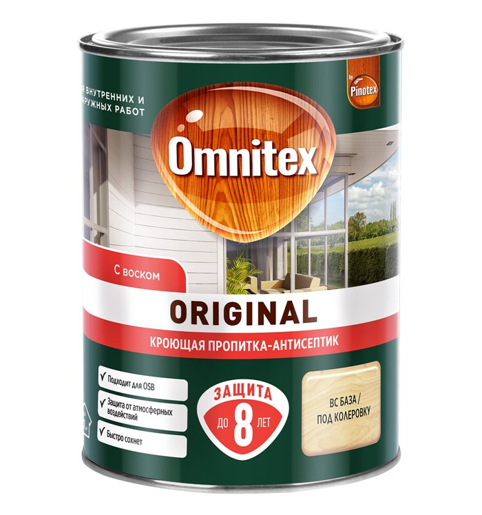 Пропитка Omnitex (Pinotex) кроющая Original BC (база под колеровку) 0,84л