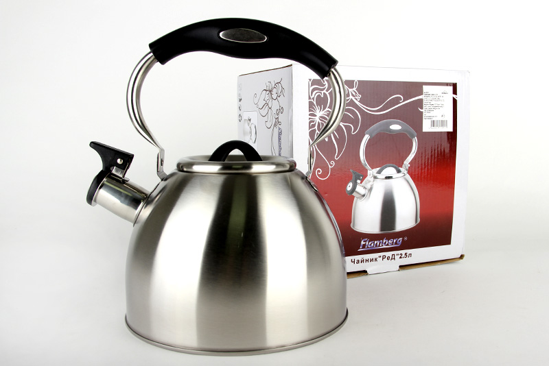 Чайник нерж. Стальной 3,0л со свистком 2316