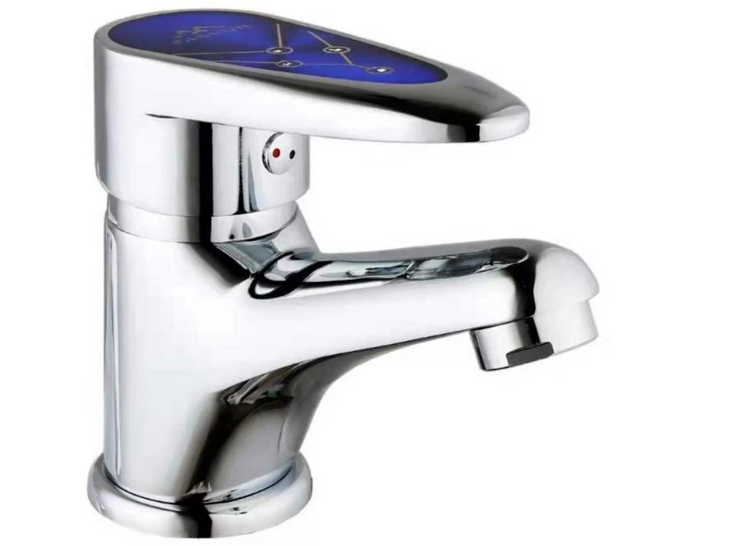 Смеситель для умывальника FASHUN синий с коротким изливом A1050BLUE