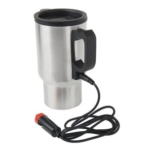 ТЕРМОС-КРУЖКА НЕРЖ.СТАЛЬ VETTA 450МЛ ПОДОГРЕВ ОТ ПРИКУРИВАТЕЛЯ 841-712