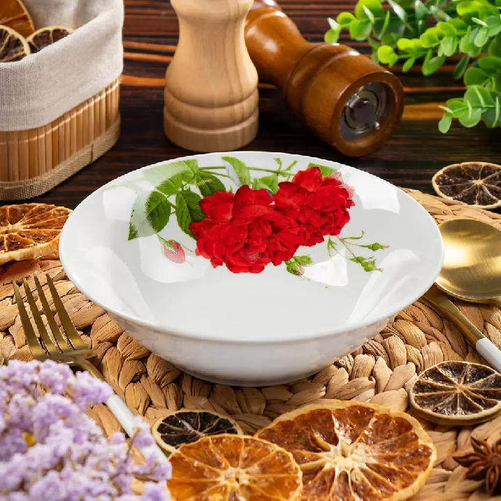 Салатник керам.круглый Daniks Алая роза 18х5см 0.6л 454763