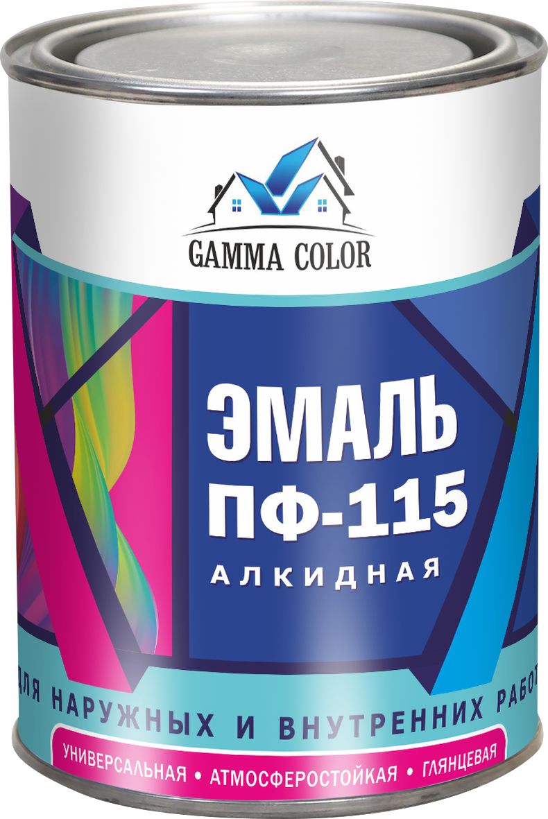 Эмаль алкидная ПФ-115 Gamma Color ярко-зеленая  0,8кг