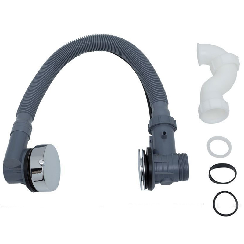 СИФОН ДЛЯ ВАННЫ "ТРИТОН" (ПОЛУАВТОМАТ)  СЕРЫЙ