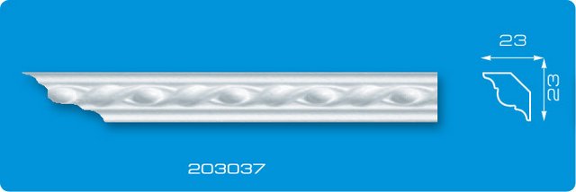 Плинтус потолочный "Лагом" №203037 (П) 2м DISN-203037-PR-0170