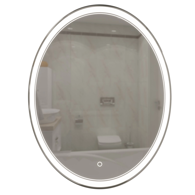 Зеркало MIXLINE "Дора" 700х900  овал, сенсорный выключатель, светодиодная подсветка