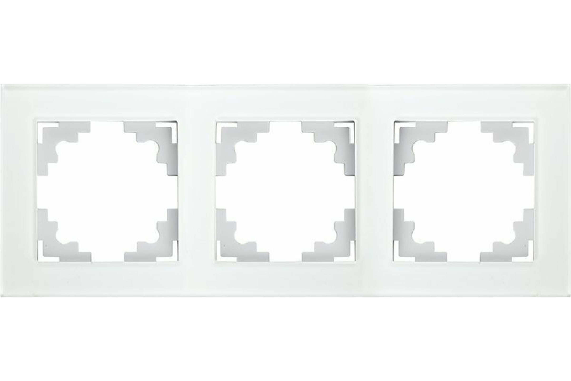 Рамка "Катрин" 3 СП белая,стекло GFR00-7003-01 (601)