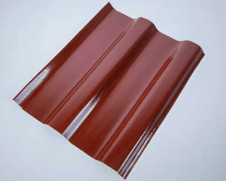 Лист композитный COMPOGLASS КРИСТАЛЛ 1200х2000х0,8мм трапеция С-8 коричневый RAL 3009 глянцевый