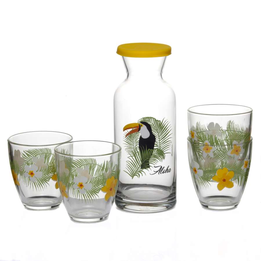 Набор предметов стекл. Pasabahce Jungle декантер + 4 стакана 96723BD1