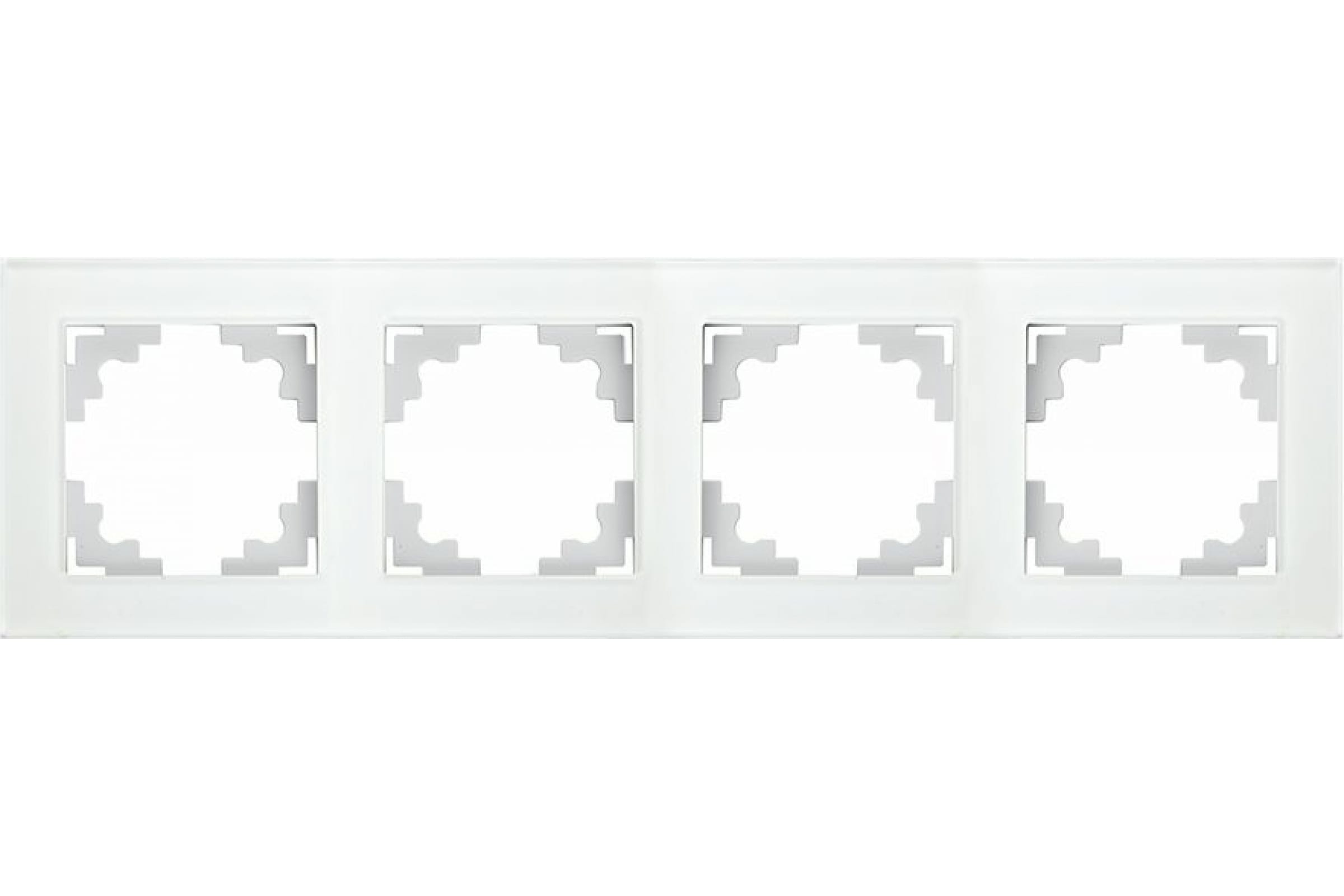 Рамка "Катрин" 4 СП белая,стекло GFR00-7004-01 (625)