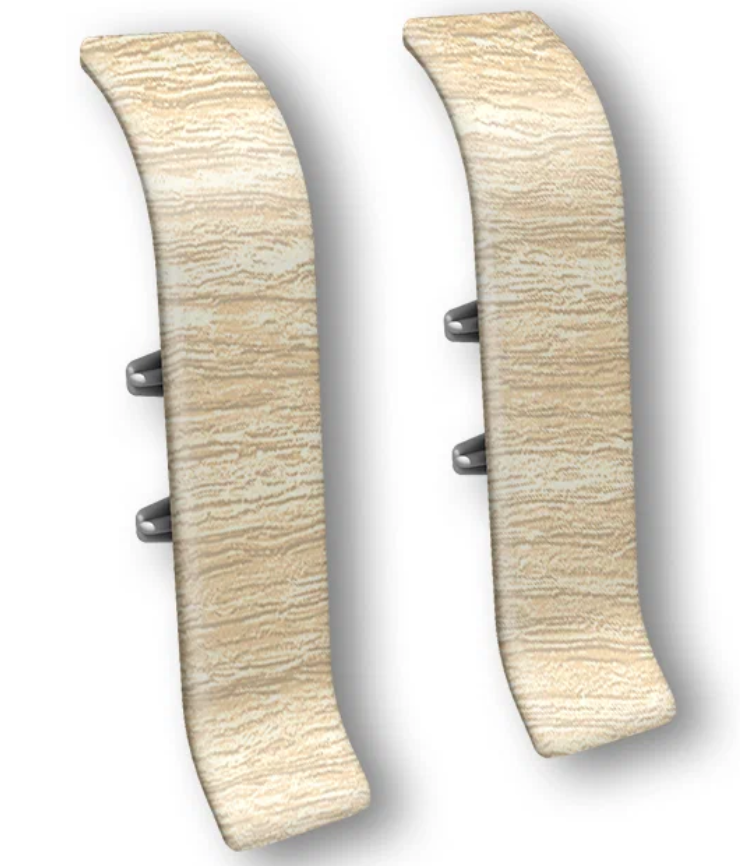 Соединитель для плинтуса "Идеал Классик" 55мм (2 шт во флоупаке), 218 Дуб европейский