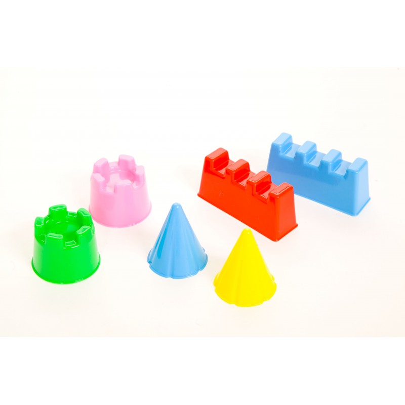 Формочки пласт. песочные №2 форт 2шт шпиль 2шт стена 2шт 10014003