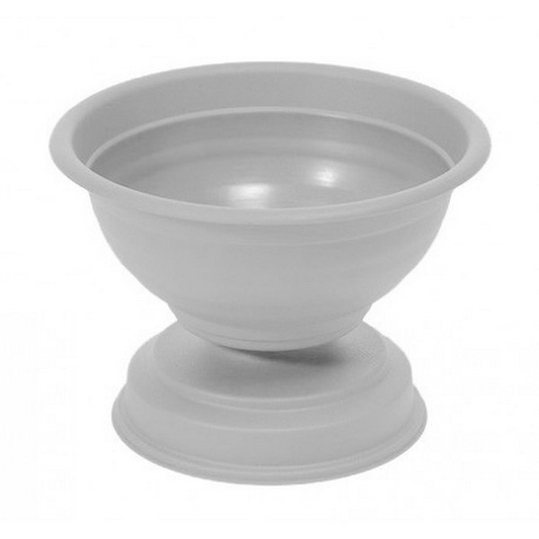 Кашпо-миска пласт. Ламела 400мм с ножкой мраморный М 8513-Л