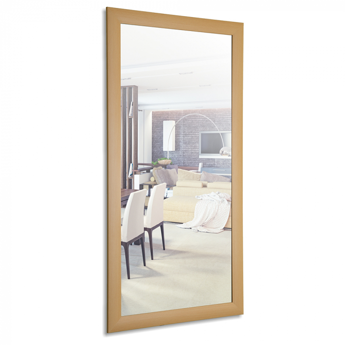 Зеркало MIXLINE "Бук" 600х1200 см крепеж гор/верт (МДФ) 