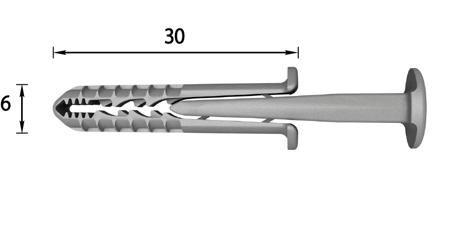 Крепеж для плинтуса "Идеал Изификс" 6х30мм (50 шт во флоупаке)