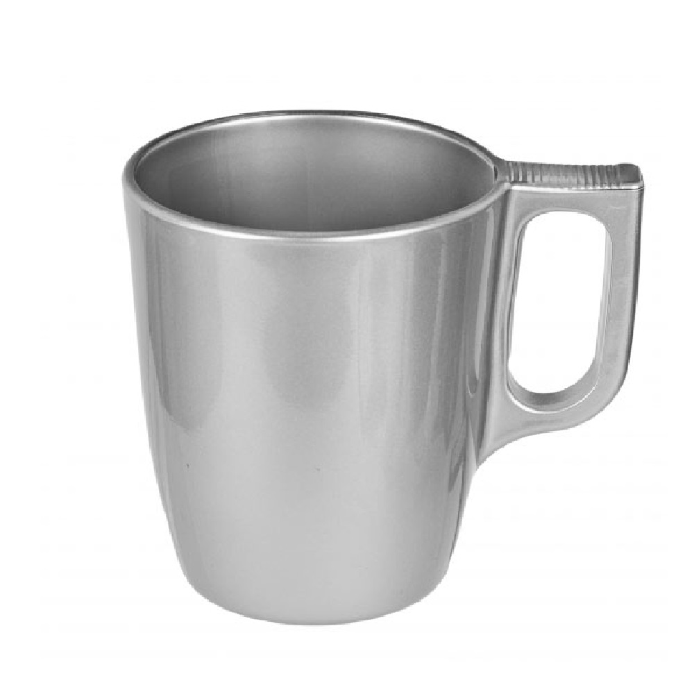 КРУЖКА СТЕКЛ. LUMINARC "ФЛЭШИ КОЛОРС" СЕРЕБР. 250МЛ /J1118/