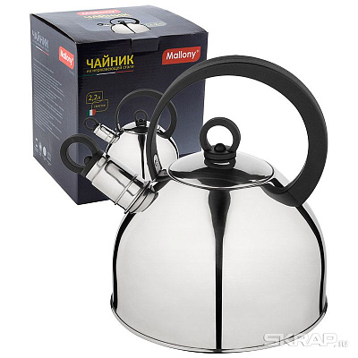 Чайник нерж. Mallony DJA-3026 2,2л со свистком 900056 