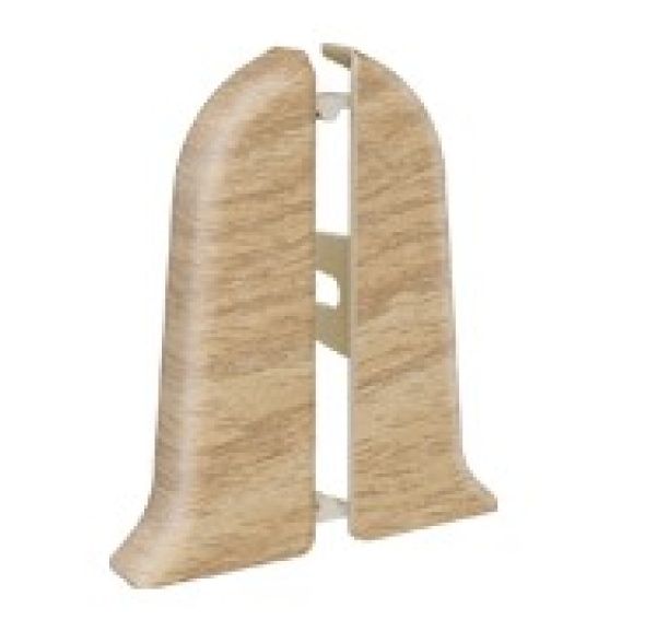 Торцевые (10 пар) для плинтуса "Идеал Классик" 55мм, 201 Дуб