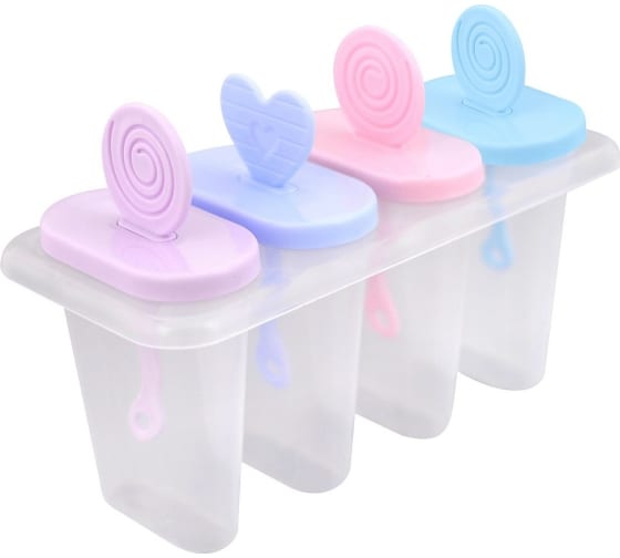 Формы для мороженого пласт. Сладкий холод 4 ячейки VL80-502