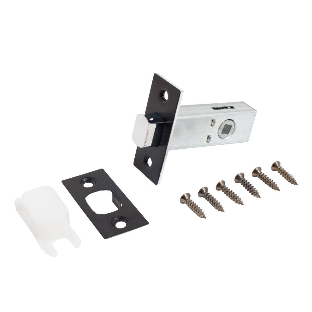 Задвижка дверная АЛЛЮР АРТ LB45-6 BL 6мм матовый черный 