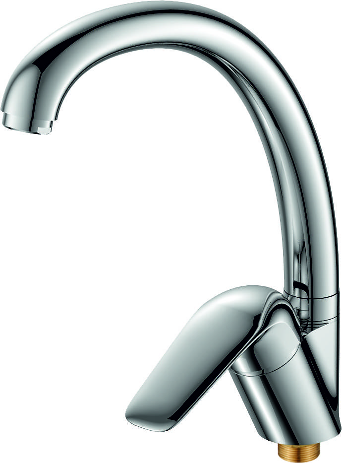 Смеситель для кухни "RUSH" Fiji хромированный с высоким изливом 219 мм FI1835-22