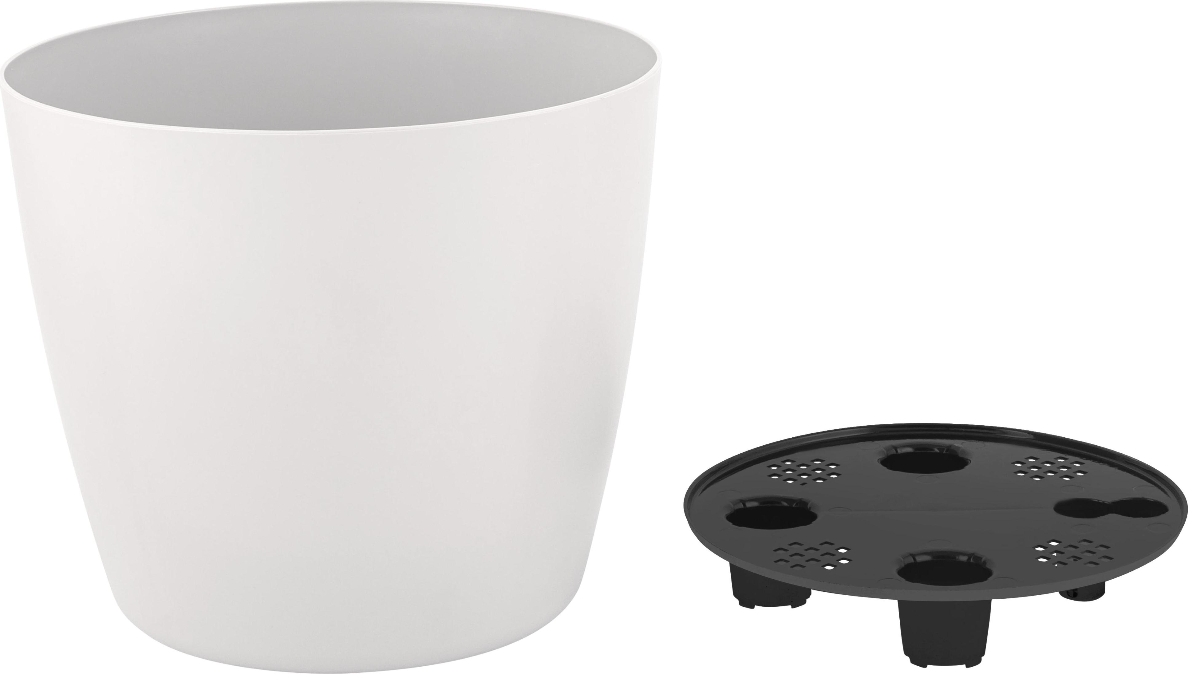 Горшок InGreen Vienna 210мм 5л с дренажной вставкой круглый белоснежный жасмин IG680110048IG680110048- купить в АПлайн