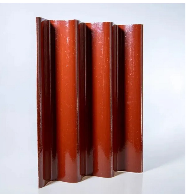 Лист композитный COMPOGLASS КРИСТАЛЛ 950х1950х0,8мм волна СВ-38 коричневый RAL 3009 глянцевый