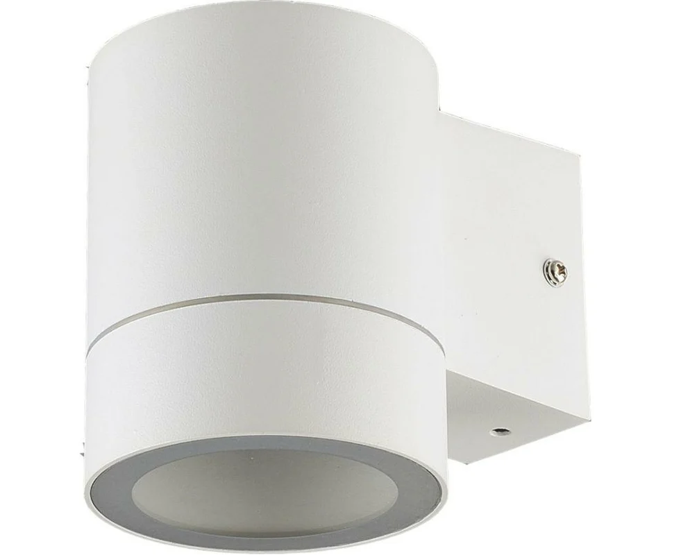 Светильник фасадный GENERAL 1хGХ53 прозр.цилиндр металл белый матов. IP65 116х90х140 661137