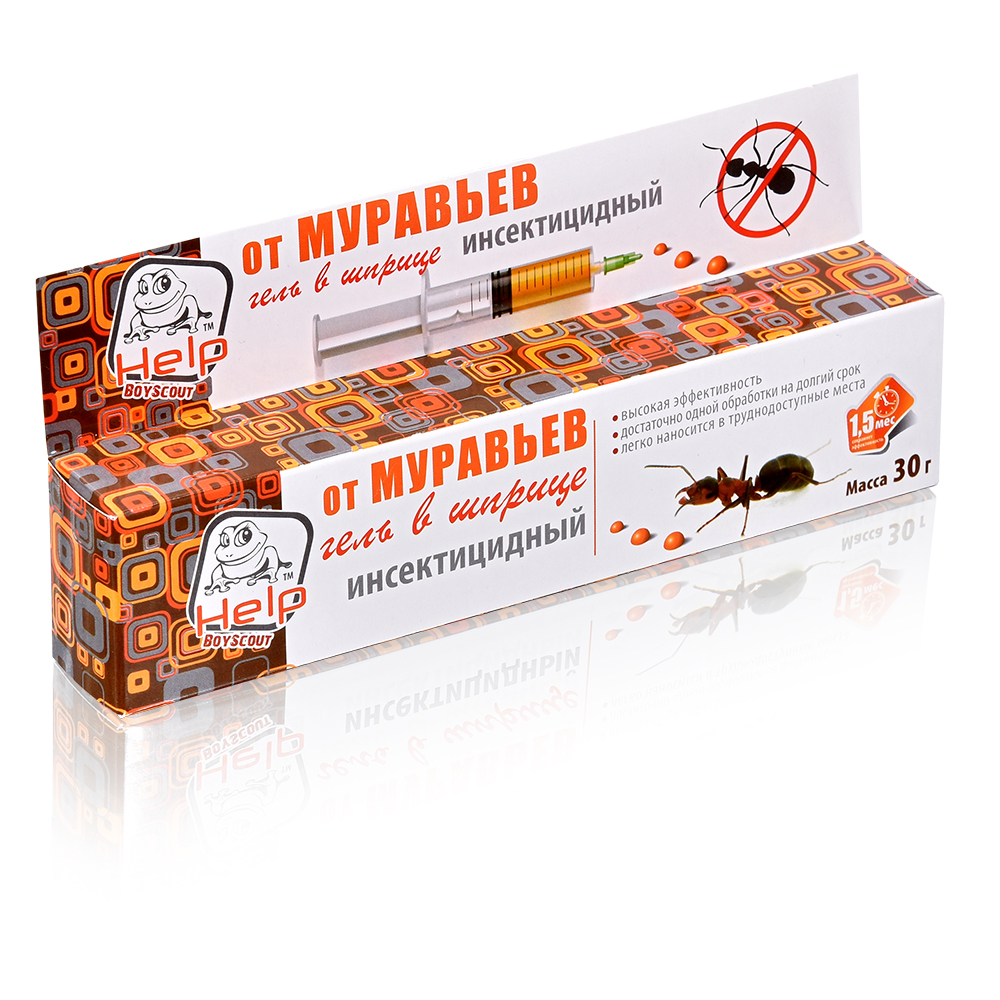 Гель от муравьев инсектицидный HELP в шприце 30г/48 80273