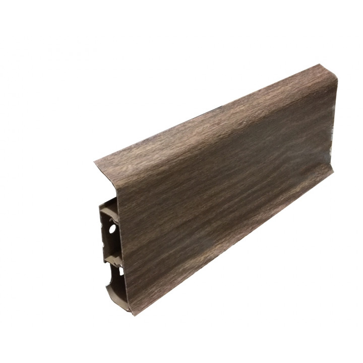Плинтус ПВХ 2,2м С80 "Идеал Система", 351 Каштан