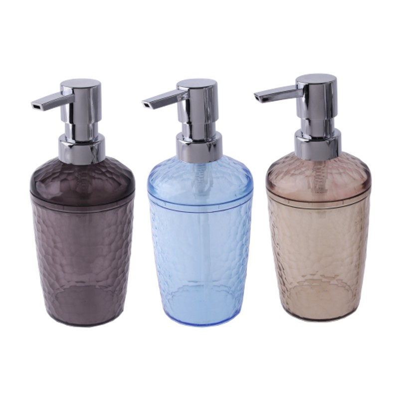 Дозатор для жидкого мыла "NATURAL STONE" прозрачный черный BQ1215ЧРПР / 090