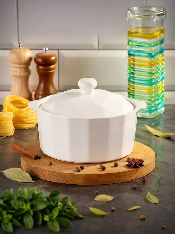 Кастрюля для запекания керам. Антарктида 22х18х14см 1.3л Y6-10189/Y4-918 462617462617- купить в АПлайн