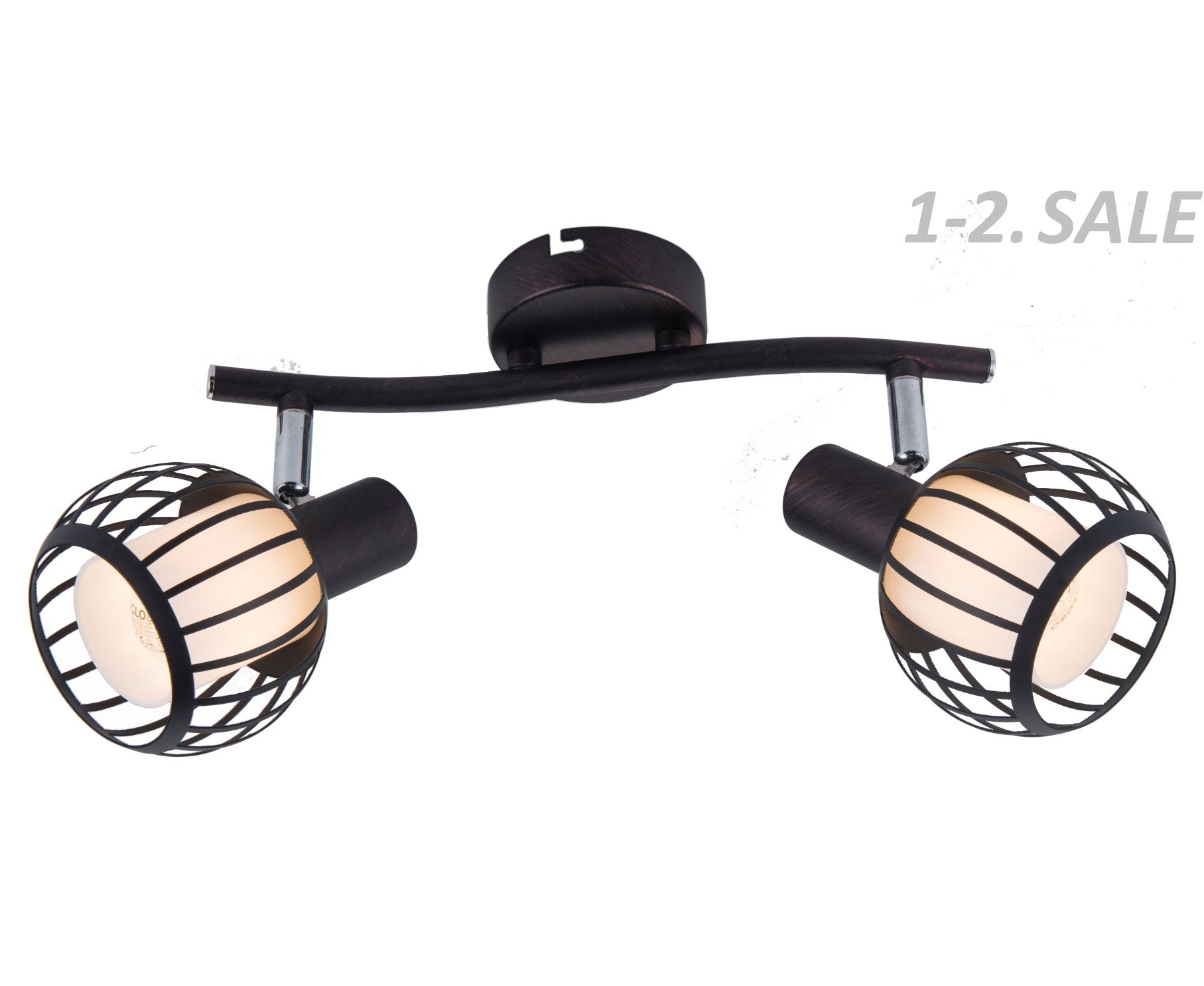 СВЕТИЛЬНИК ПОДСВЕТКА СПОТ 7032-702 Medeya W2 хром/черный Е14*2 40W 280*80*155 ММ 0494