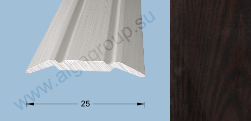 Порог-стык 1,8м 25мм П48.15, Венге