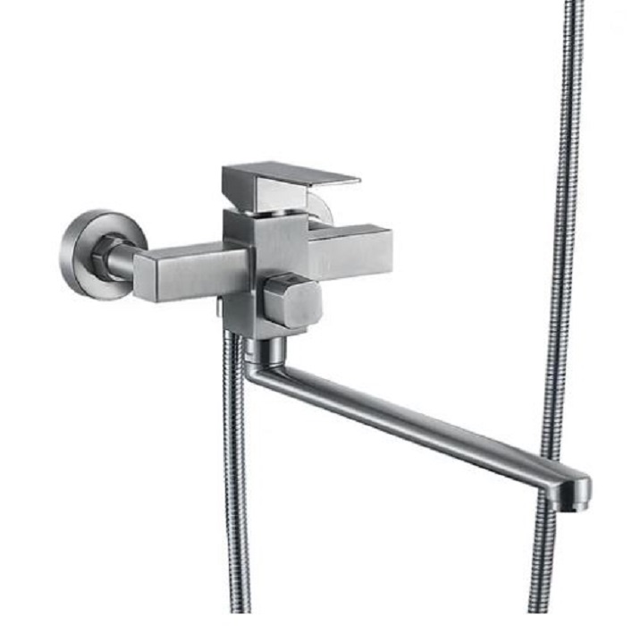 Смеситель д/ванны NENSA с длинным изливом хром NS16221