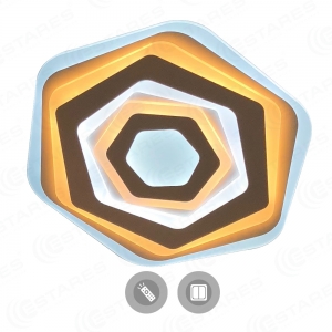 СВЕТИЛЬНИК СВЕТОДИОД. Estares GEOM SOTA ST RGB 80W 2K-4K-6K 500*500*50 с пультом /569/