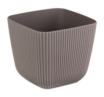 Кашпо пласт. Пиканто 150х150мм 1,8л французкий серый М3209