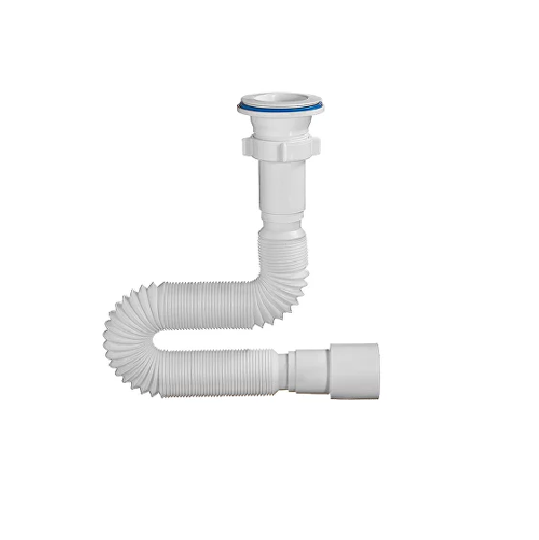 Сифон гофрированный "ОРИО" 1 1/2х40/50 мм с выпуском и выходом в канализацию длина 1250 мм А-7013А-7013- купить в АПлайн
