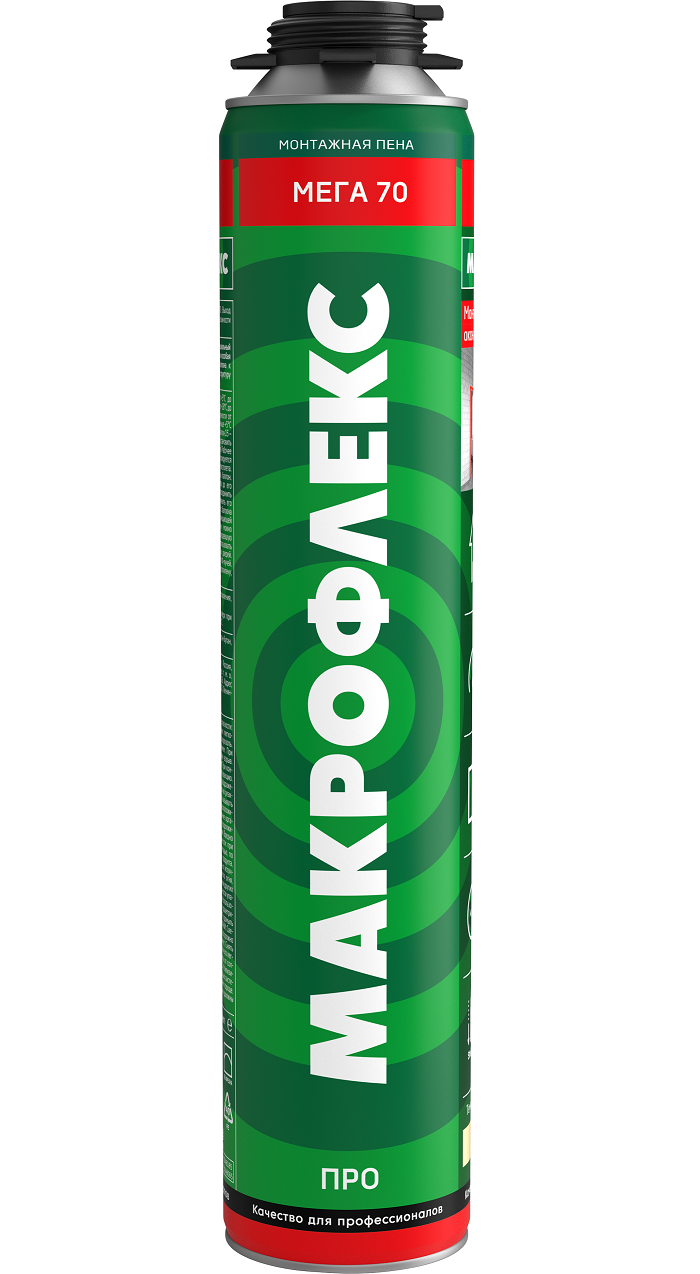 Пена монтажная МАКРОФЛЕКС МЕГА 70 PRO 880мл /3048185/3003346