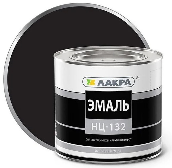 Эмаль НЦ-132 ЛАКРА черная 1,7кг90001988849- купить в АПлайн