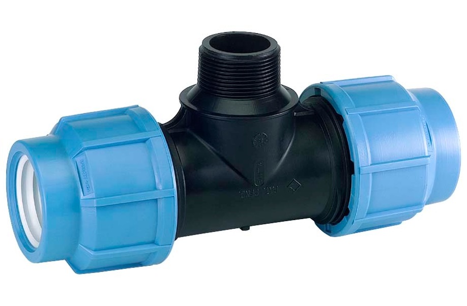 Тройник ПНД 25х1/2 нар. рез.